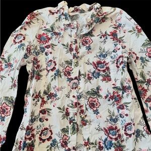 Janie and Jack Floral Ruffle Blouse